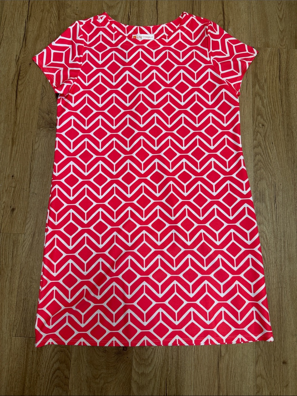 Jude Connally red/white dress NWOT Size M